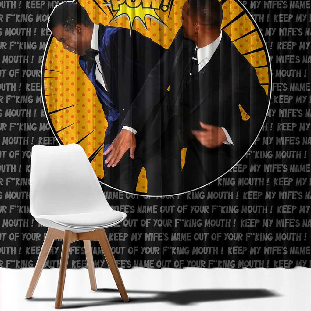 Will Smith Slaps Chris Rock Meme Window Curtain Funny Meme Art Style