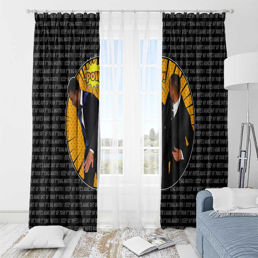 Will Smith Slaps Chris Rock Meme Window Curtain Funny Meme Art Style