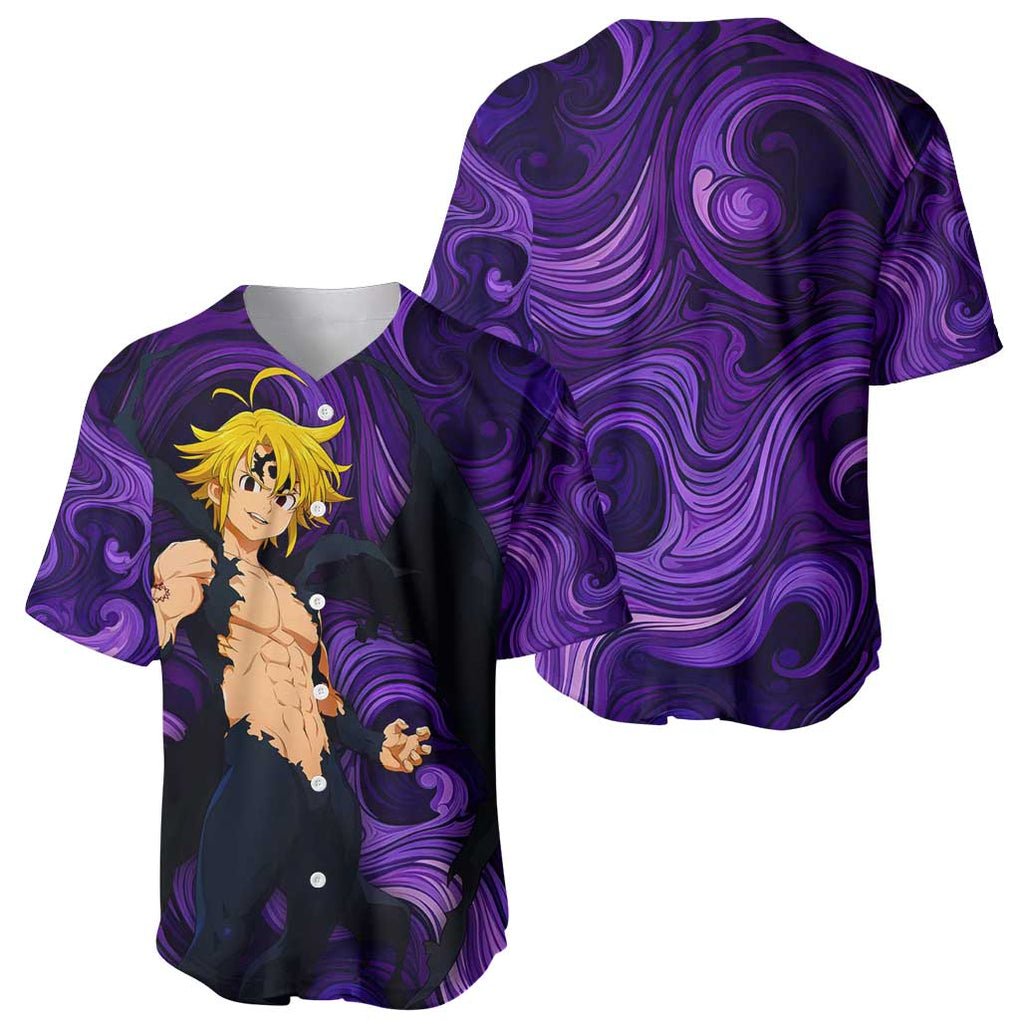 Trippy Meliodas Assault Mode Seven Deadly Sins Baseball Jersey Trippy Style