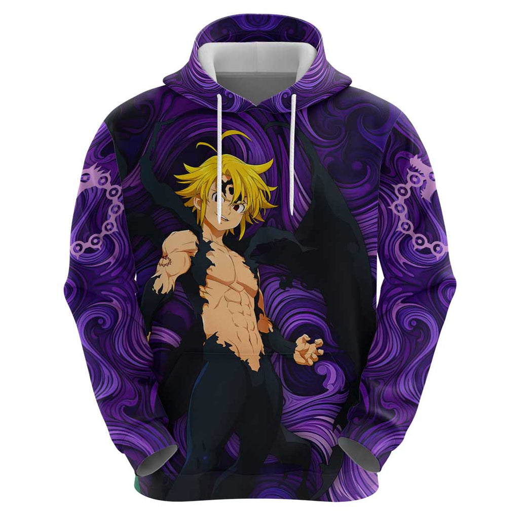 Trippy Meliodas Assault Mode Seven Deadly Sins Hoodie Trippy Style
