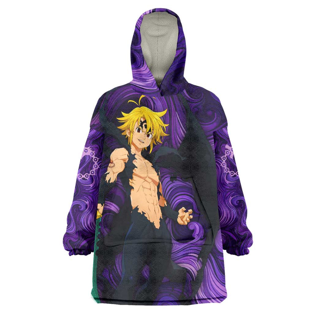 Trippy Meliodas Assault Mode Seven Deadly Sins Wearable Blanket Hoodie Trippy Style