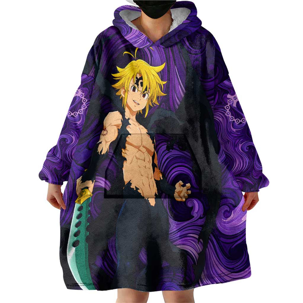 Trippy Meliodas Assault Mode Seven Deadly Sins Wearable Blanket Hoodie Trippy Style