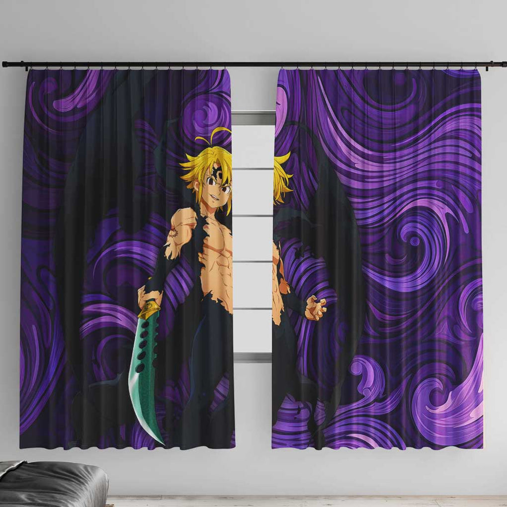 Trippy Meliodas Assault Mode Seven Deadly Sins Window Curtain Trippy Style