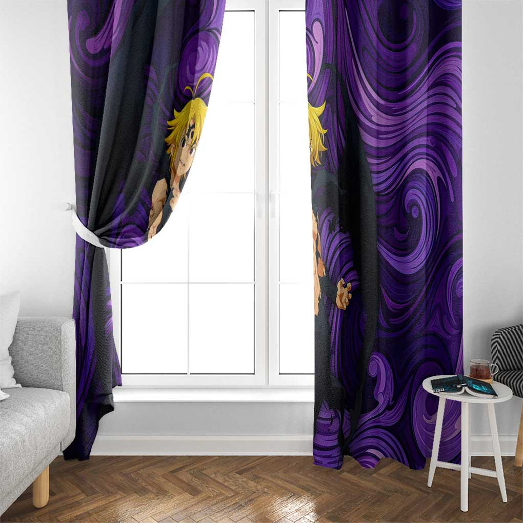 Trippy Meliodas Assault Mode Seven Deadly Sins Window Curtain Trippy Style