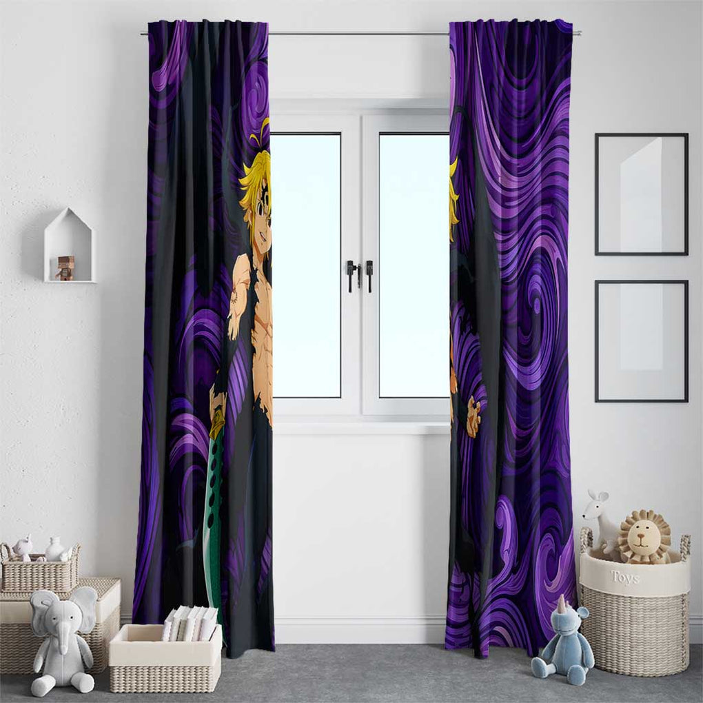 Trippy Meliodas Assault Mode Seven Deadly Sins Window Curtain Trippy Style
