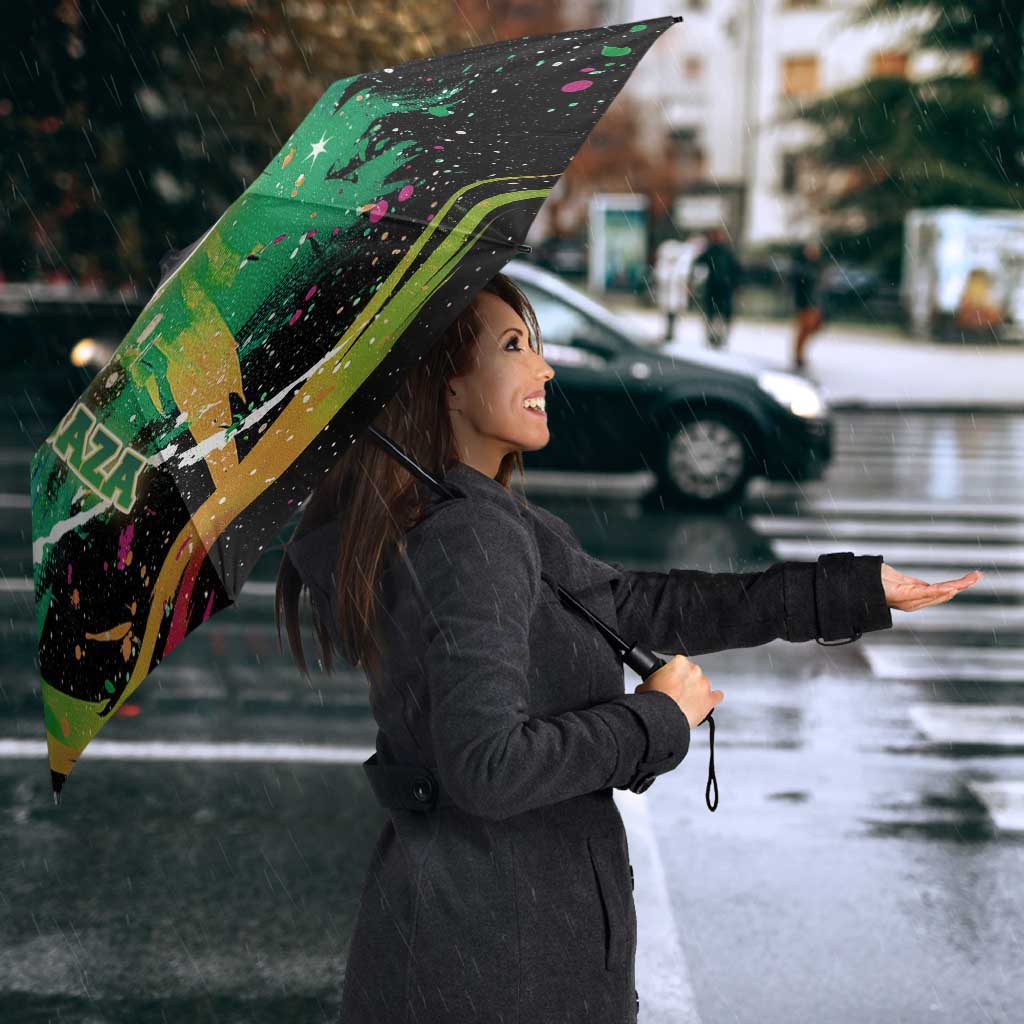 Rayquaza Poké Green Abstract Galaxy Design Umbrella Dynamic Swirl Background - The Mazicc