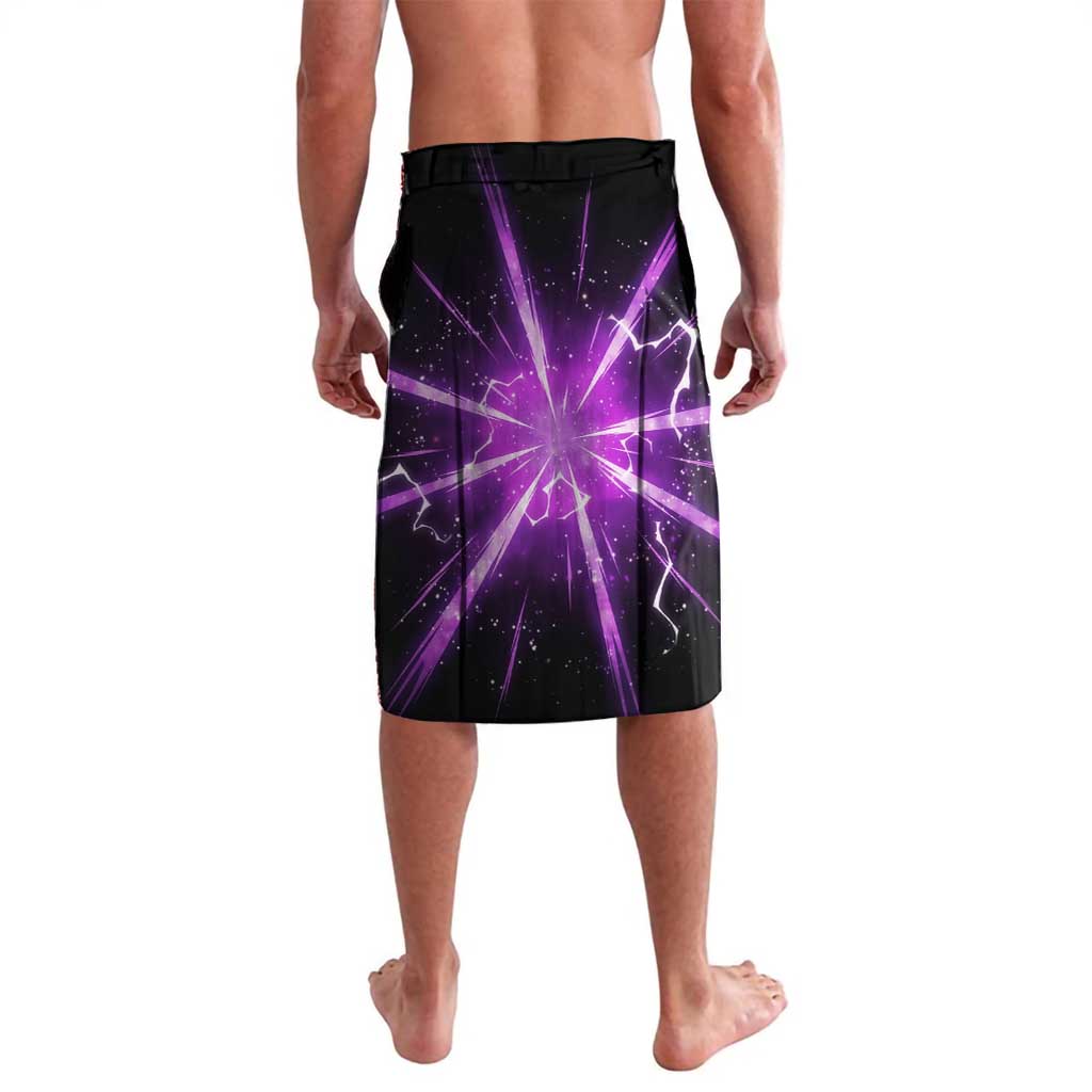 Gohan Beast Dragon Ball Super Anime Purple Lightning Aura Design Lavalava with Dynamic Power Pose and Energy Burst Background - The Mazicc