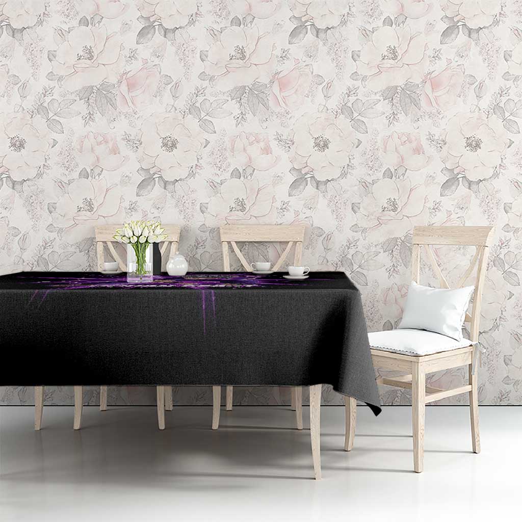 Gohan Beast Dragon Ball Super Anime Purple Lightning Aura Design Tablecloth with Dynamic Power Pose and Energy Burst Background - The Mazicc