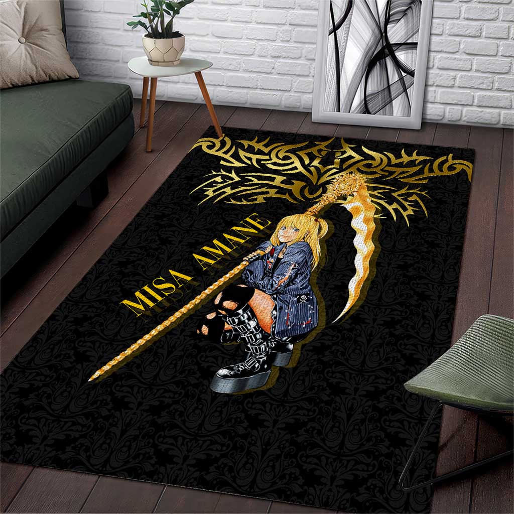 Misa Amane Death Note Area Rug Misa Amane from Death Note - Dark Diva with a Blade