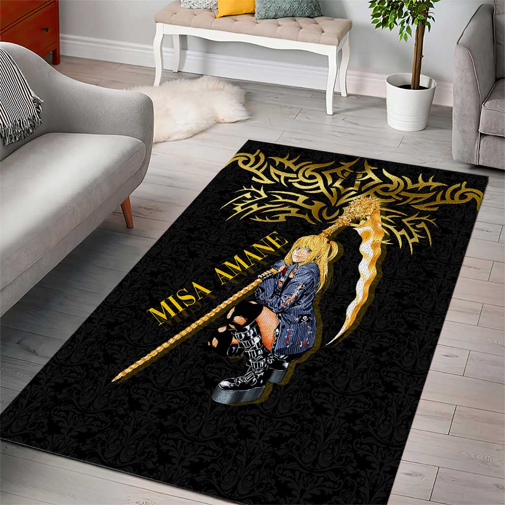 Misa Amane Death Note Area Rug Misa Amane from Death Note - Dark Diva with a Blade