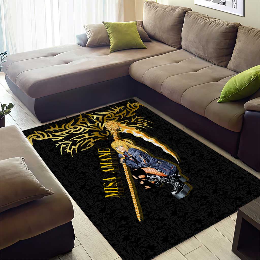 Misa Amane Death Note Area Rug Misa Amane from Death Note - Dark Diva with a Blade