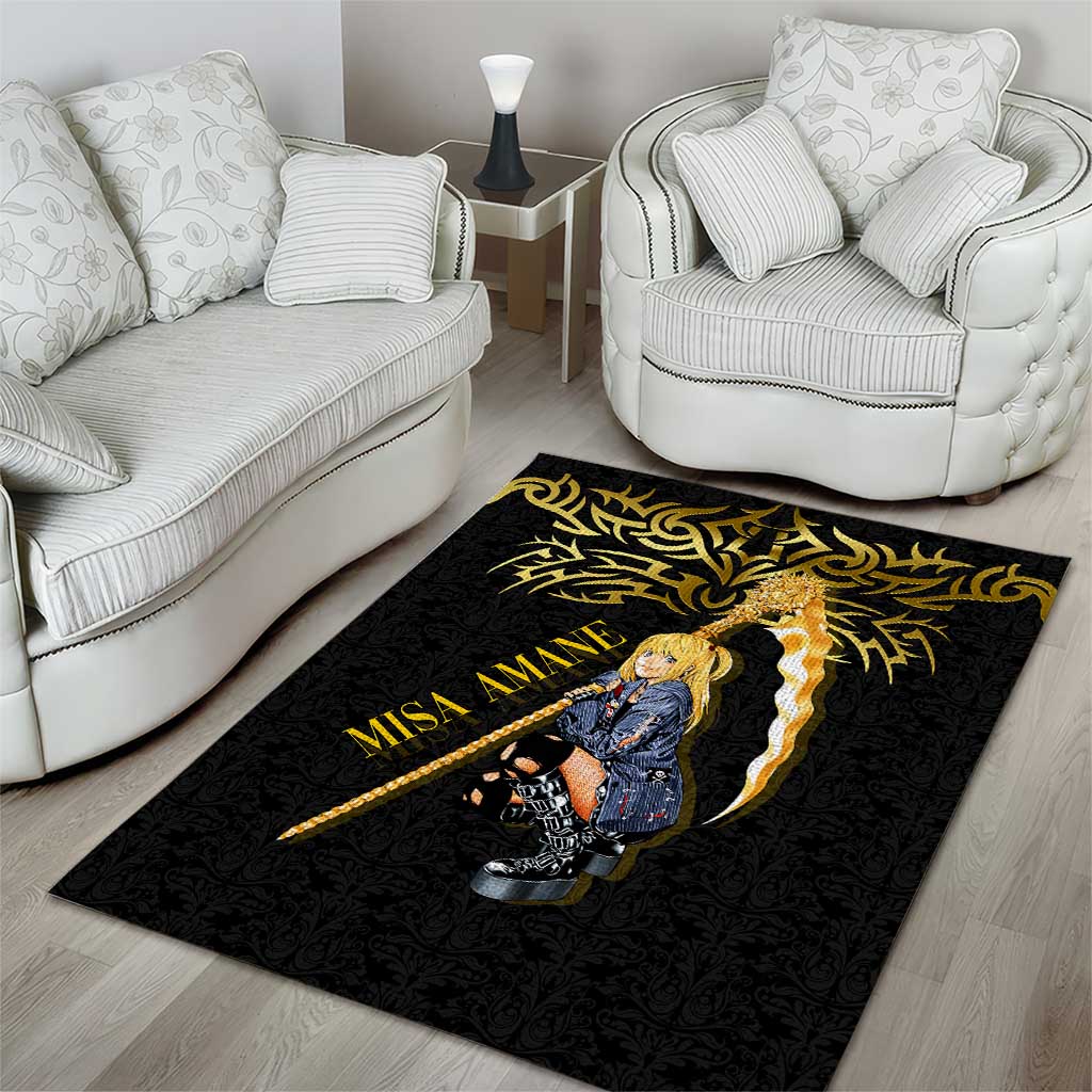 Misa Amane Death Note Area Rug Misa Amane from Death Note - Dark Diva with a Blade