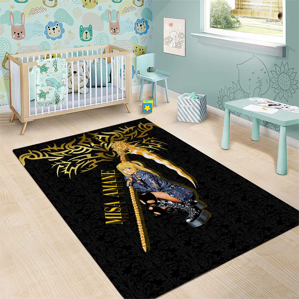 Misa Amane Death Note Area Rug Misa Amane from Death Note - Dark Diva with a Blade