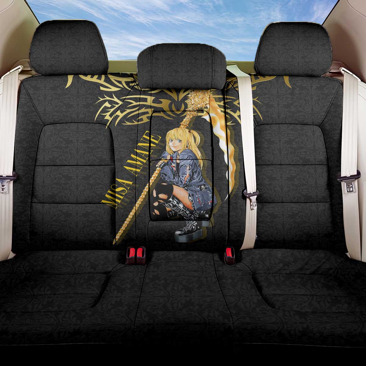 Misa Amane Death Note Back Car Seat Cover Misa Amane from Death Note - Dark Diva with a Blade