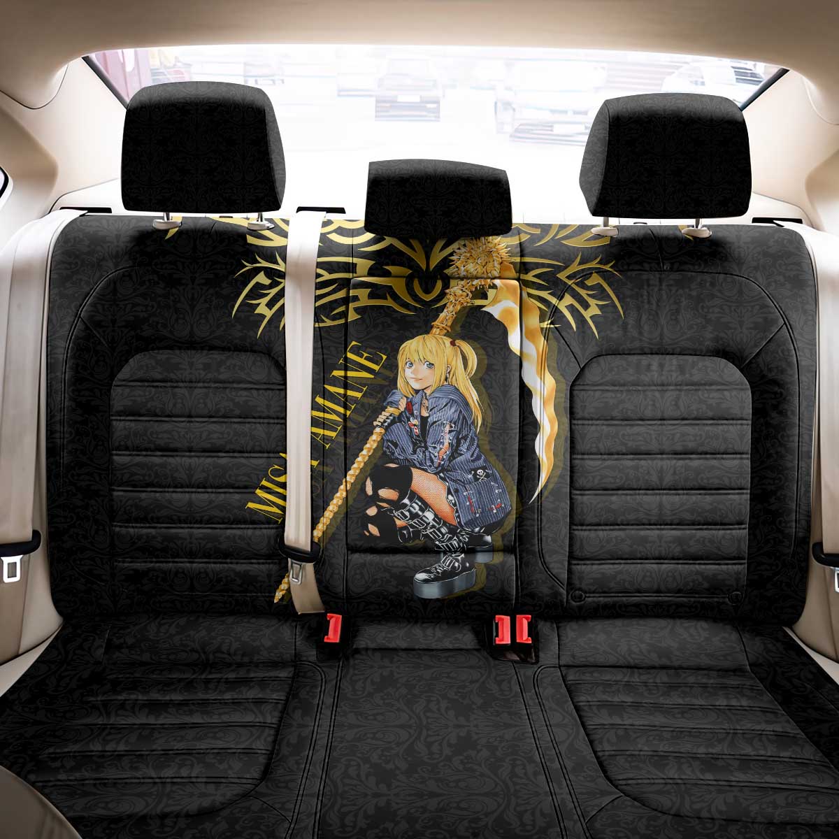 Misa Amane Death Note Back Car Seat Cover Misa Amane from Death Note - Dark Diva with a Blade