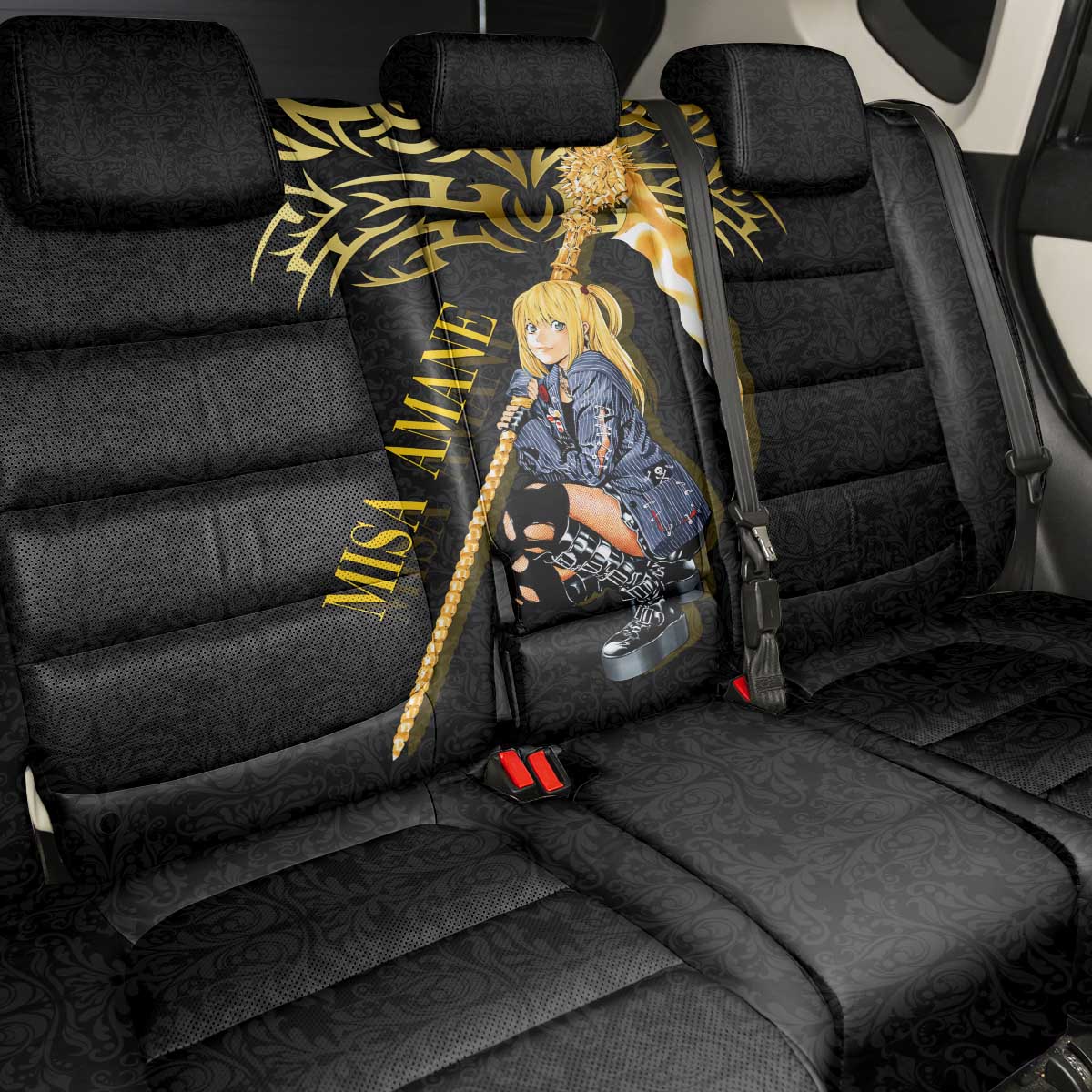 Misa Amane Death Note Back Car Seat Cover Misa Amane from Death Note - Dark Diva with a Blade