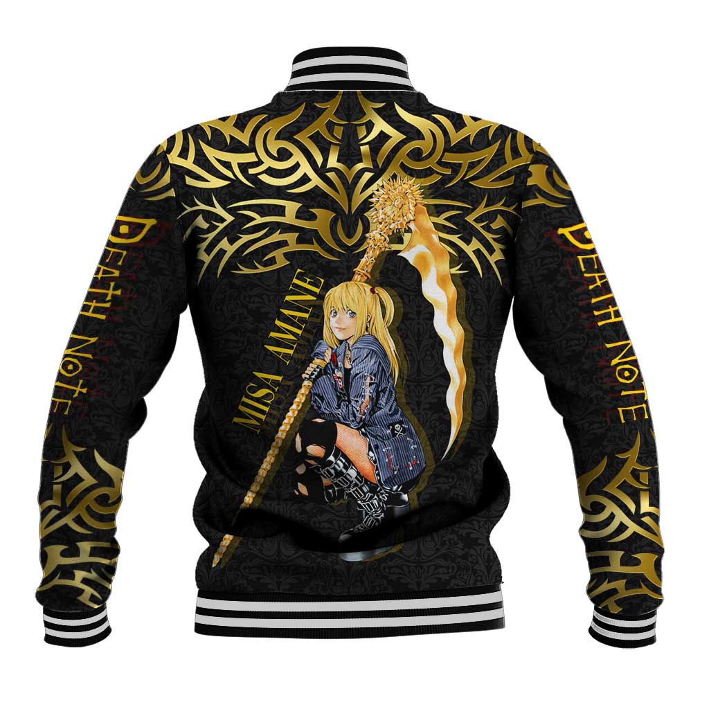 Misa Amane Death Note Baseball Jacket Misa Amane from Death Note - Dark Diva with a Blade