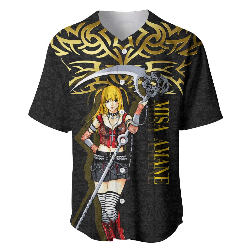 Misa Amane Death Note Baseball Jersey Misa Amane from Death Note - Dark Diva with a Blade