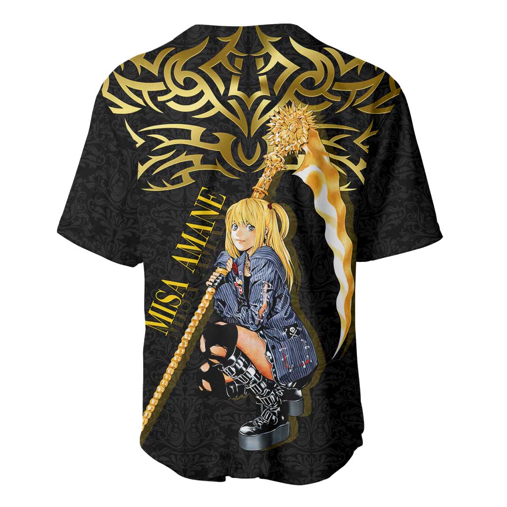Misa Amane Death Note Baseball Jersey Misa Amane from Death Note - Dark Diva with a Blade