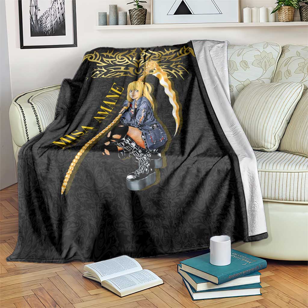 Misa Amane Death Note Blanket Misa Amane from Death Note - Dark Diva with a Blade