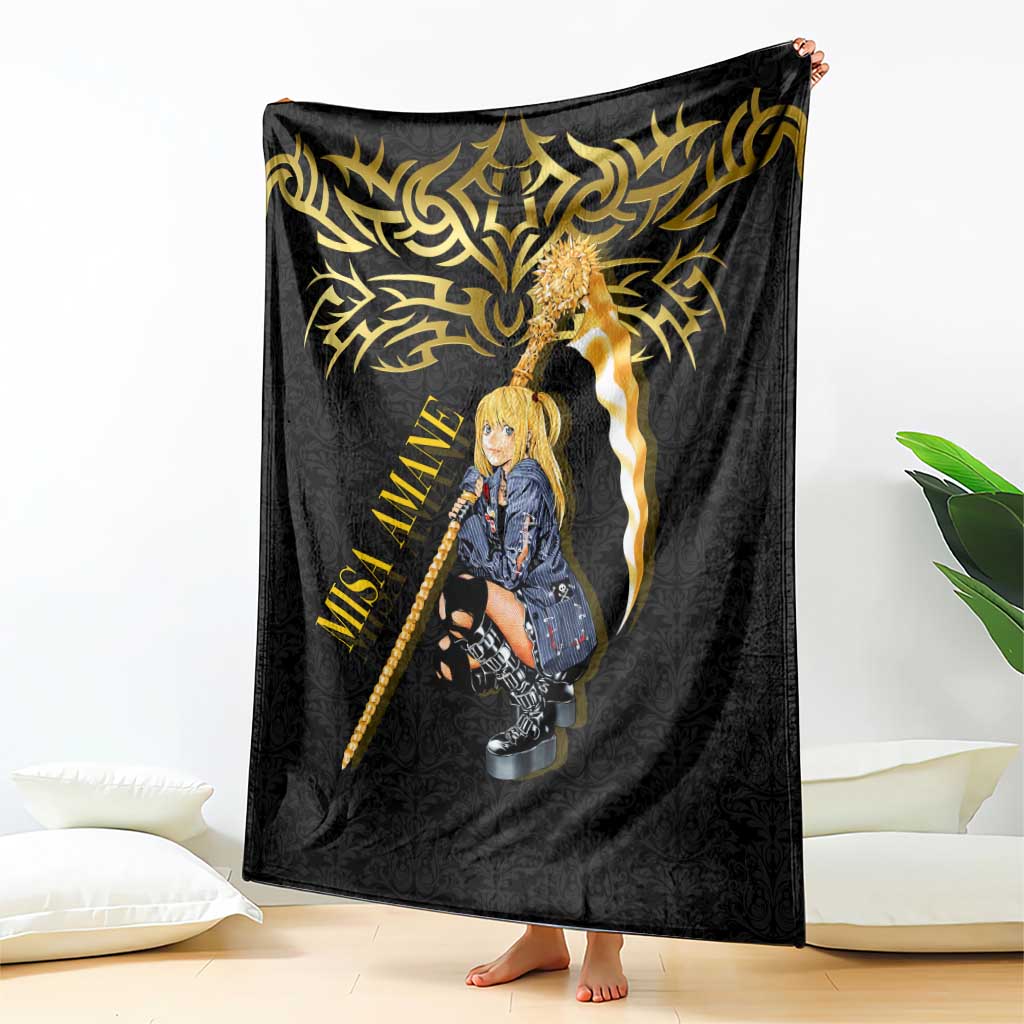 Misa Amane Death Note Blanket Misa Amane from Death Note - Dark Diva with a Blade