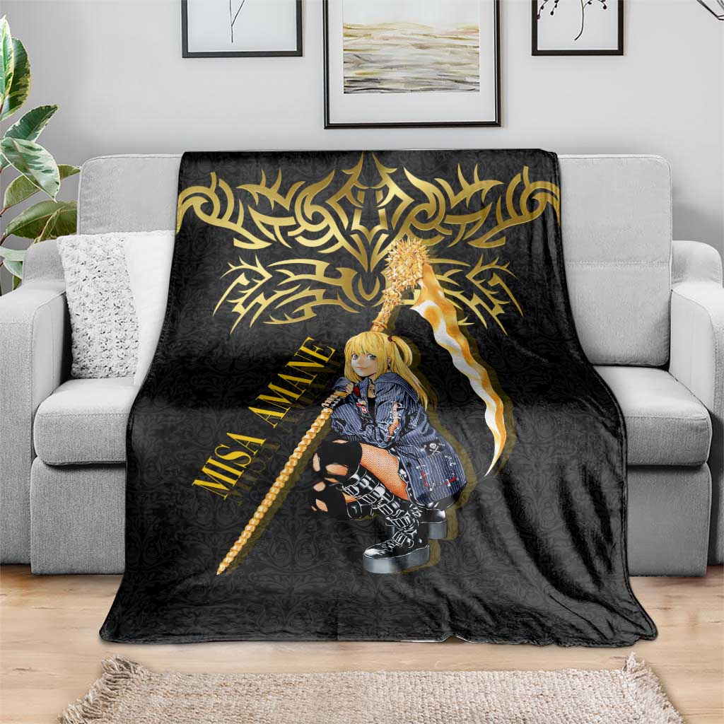 Misa Amane Death Note Blanket Misa Amane from Death Note - Dark Diva with a Blade