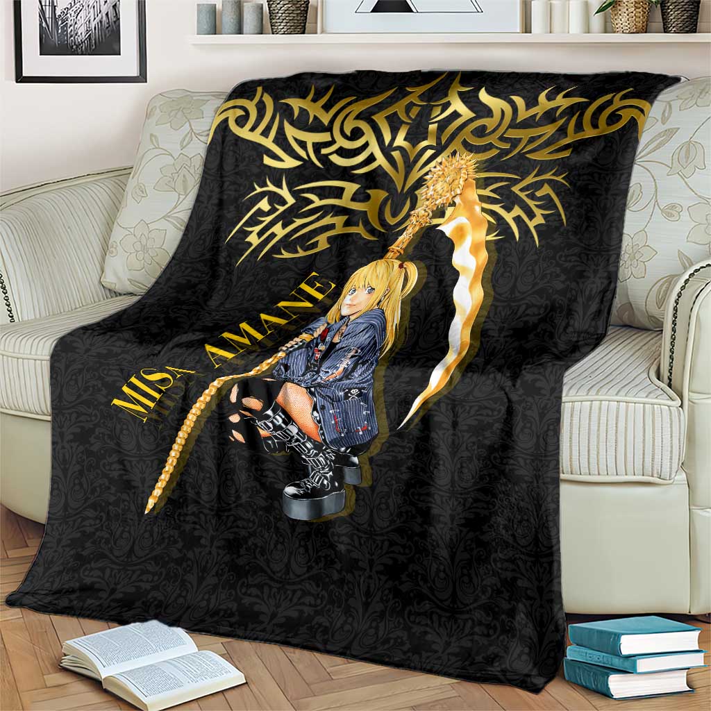 Misa Amane Death Note Blanket Misa Amane from Death Note - Dark Diva with a Blade