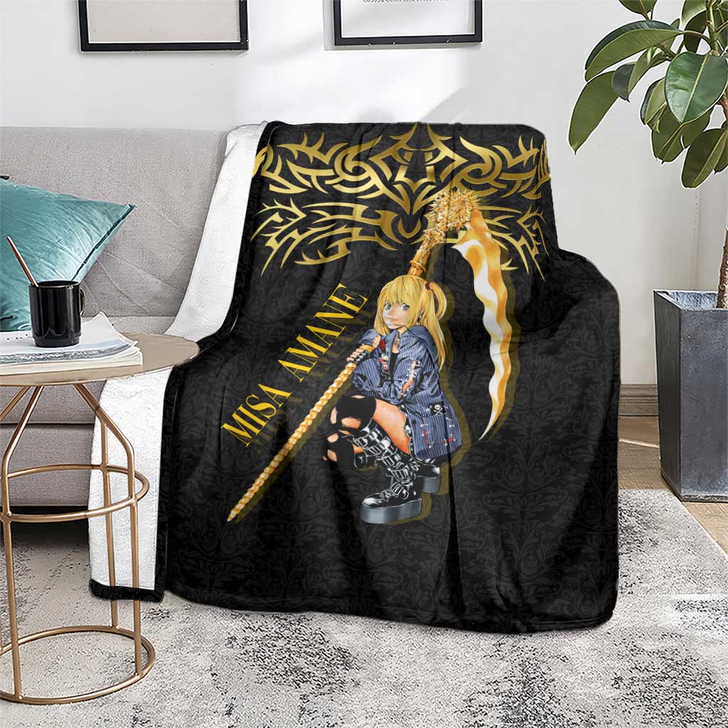 Misa Amane Death Note Blanket Misa Amane from Death Note - Dark Diva with a Blade