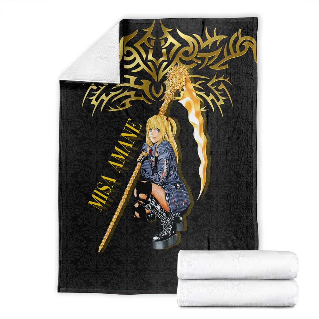 Misa Amane Death Note Blanket Misa Amane from Death Note - Dark Diva with a Blade