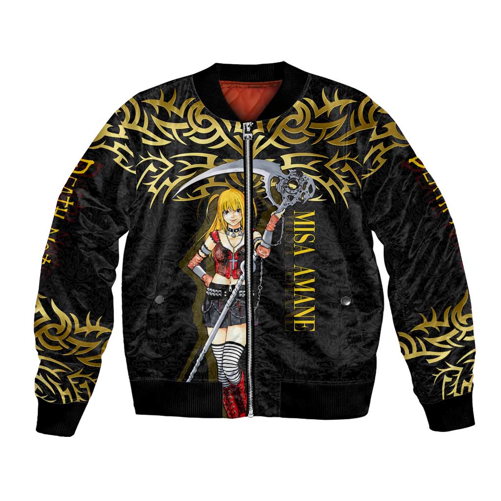 Misa Amane Death Note Bomber Jacket Misa Amane from Death Note - Dark Diva with a Blade