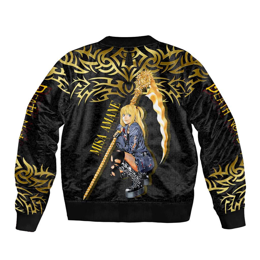 Misa Amane Death Note Bomber Jacket Misa Amane from Death Note - Dark Diva with a Blade