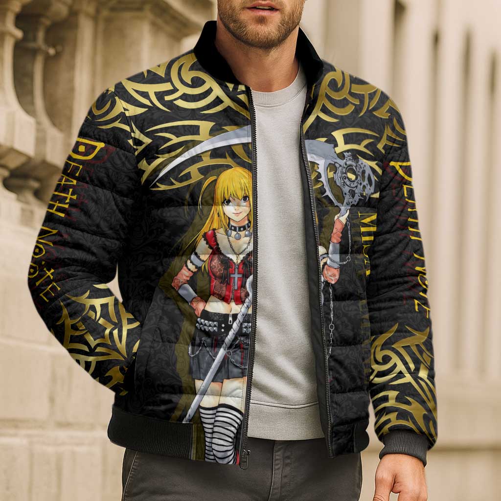 Misa Amane Death Note Bomber Puffer Jacket Misa Amane from Death Note - Dark Diva with a Blade