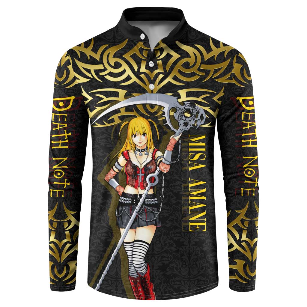Misa Amane Death Note Button Sweatshirt Misa Amane from Death Note - Dark Diva with a Blade