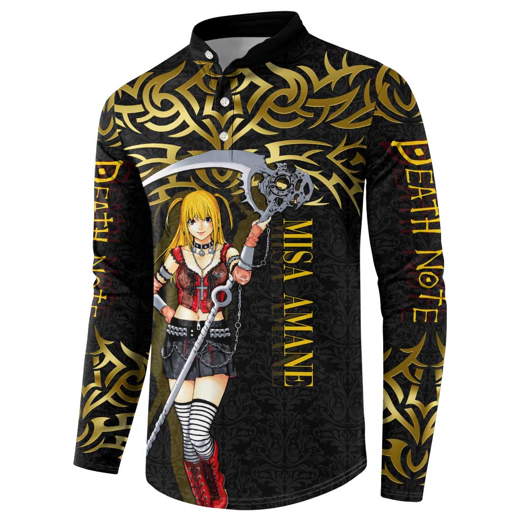 Misa Amane Death Note Button Sweatshirt Misa Amane from Death Note - Dark Diva with a Blade