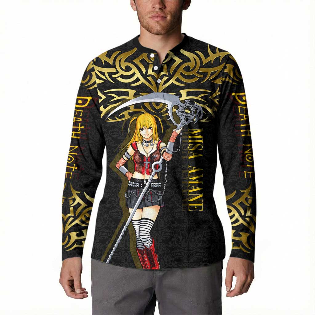 Misa Amane Death Note Button Sweatshirt Misa Amane from Death Note - Dark Diva with a Blade
