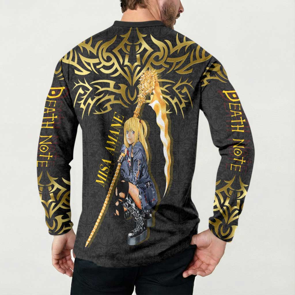 Misa Amane Death Note Button Sweatshirt Misa Amane from Death Note - Dark Diva with a Blade