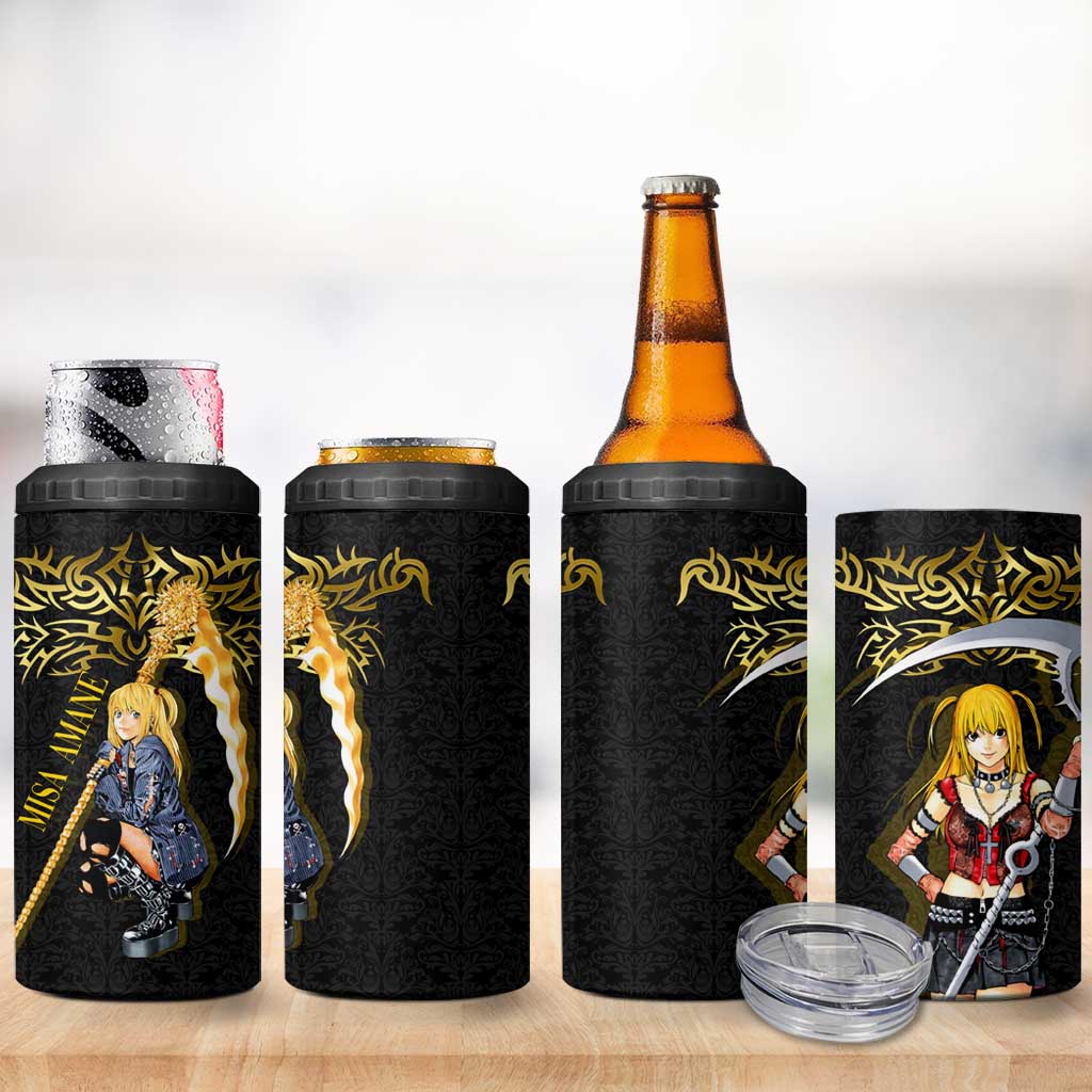 Misa Amane Death Note 4 in 1 Can Cooler Tumbler Misa Amane from Death Note - Dark Diva with a Blade