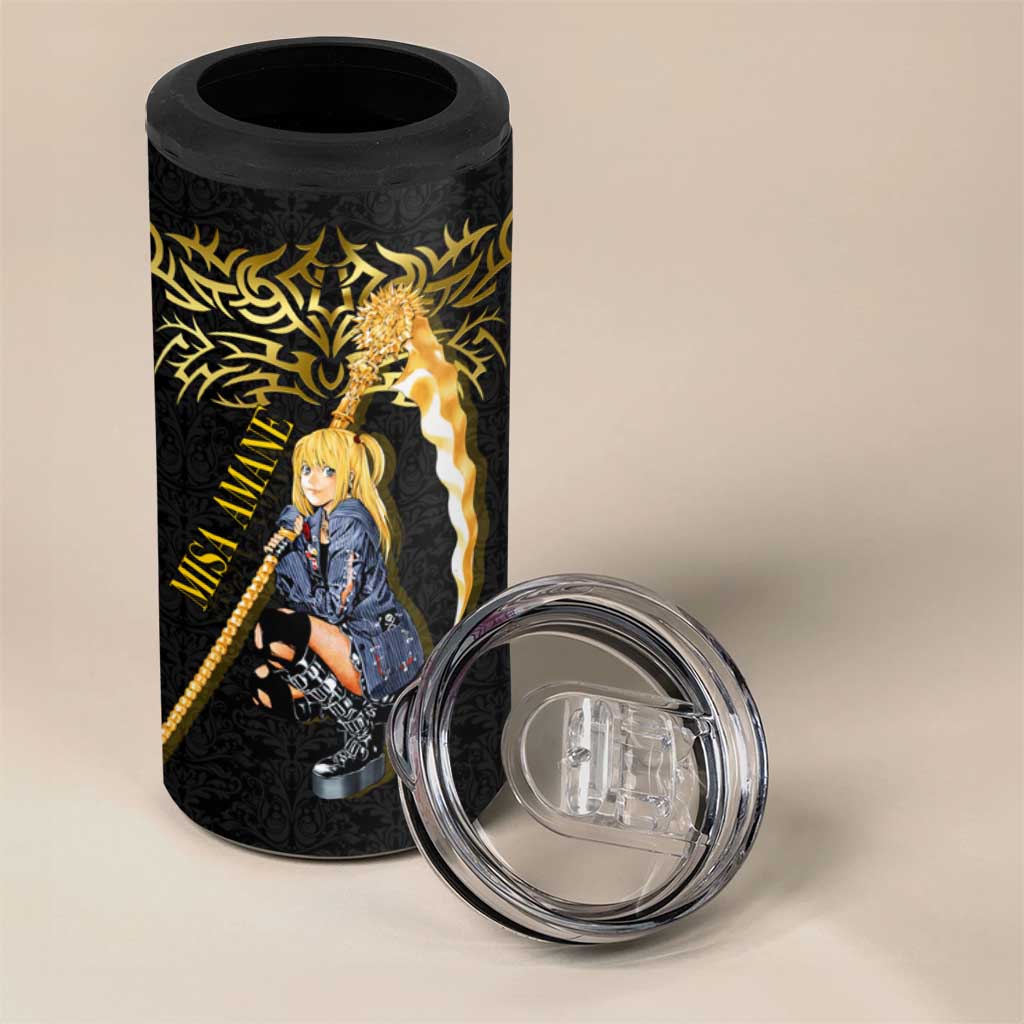 Misa Amane Death Note 4 in 1 Can Cooler Tumbler Misa Amane from Death Note - Dark Diva with a Blade