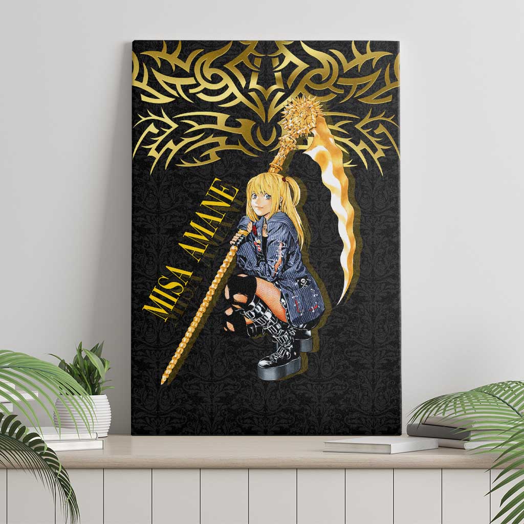 Misa Amane Death Note Canvas Wall Art Misa Amane from Death Note - Dark Diva with a Blade