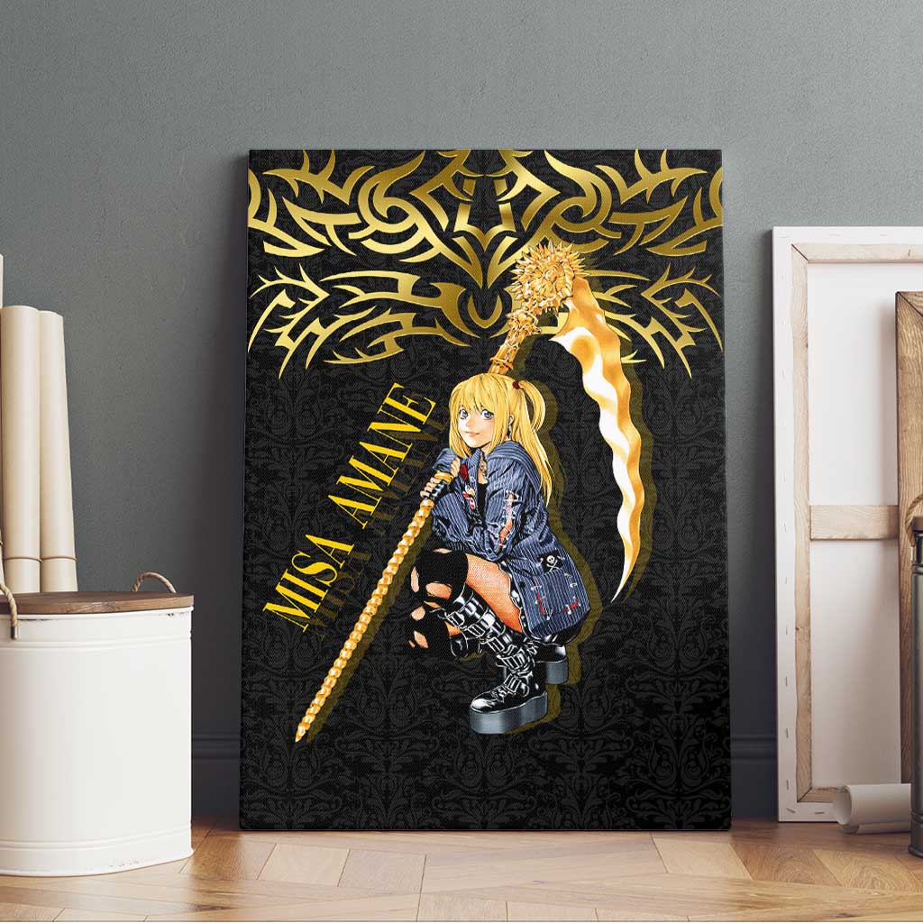 Misa Amane Death Note Canvas Wall Art Misa Amane from Death Note - Dark Diva with a Blade