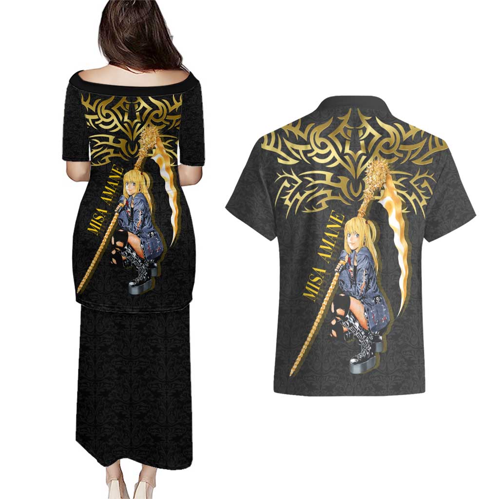 Misa Amane Death Note Couples Matching Puletasi and Hawaiian Shirt Misa Amane from Death Note - Dark Diva with a Blade