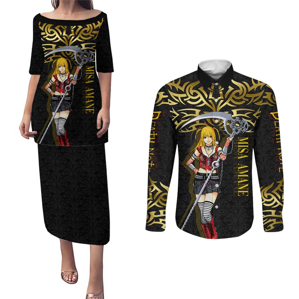 Misa Amane Death Note Couples Matching Puletasi and Long Sleeve Button Shirt Misa Amane from Death Note - Dark Diva with a Blade