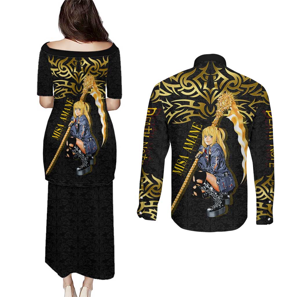 Misa Amane Death Note Couples Matching Puletasi and Long Sleeve Button Shirt Misa Amane from Death Note - Dark Diva with a Blade