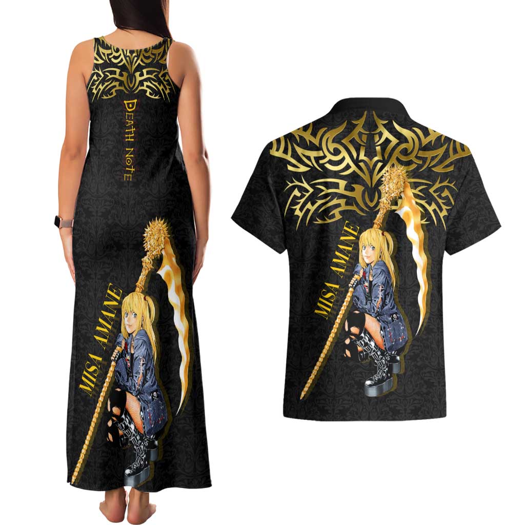 Misa Amane Death Note Couples Matching Tank Maxi Dress and Hawaiian Shirt Misa Amane from Death Note - Dark Diva with a Blade