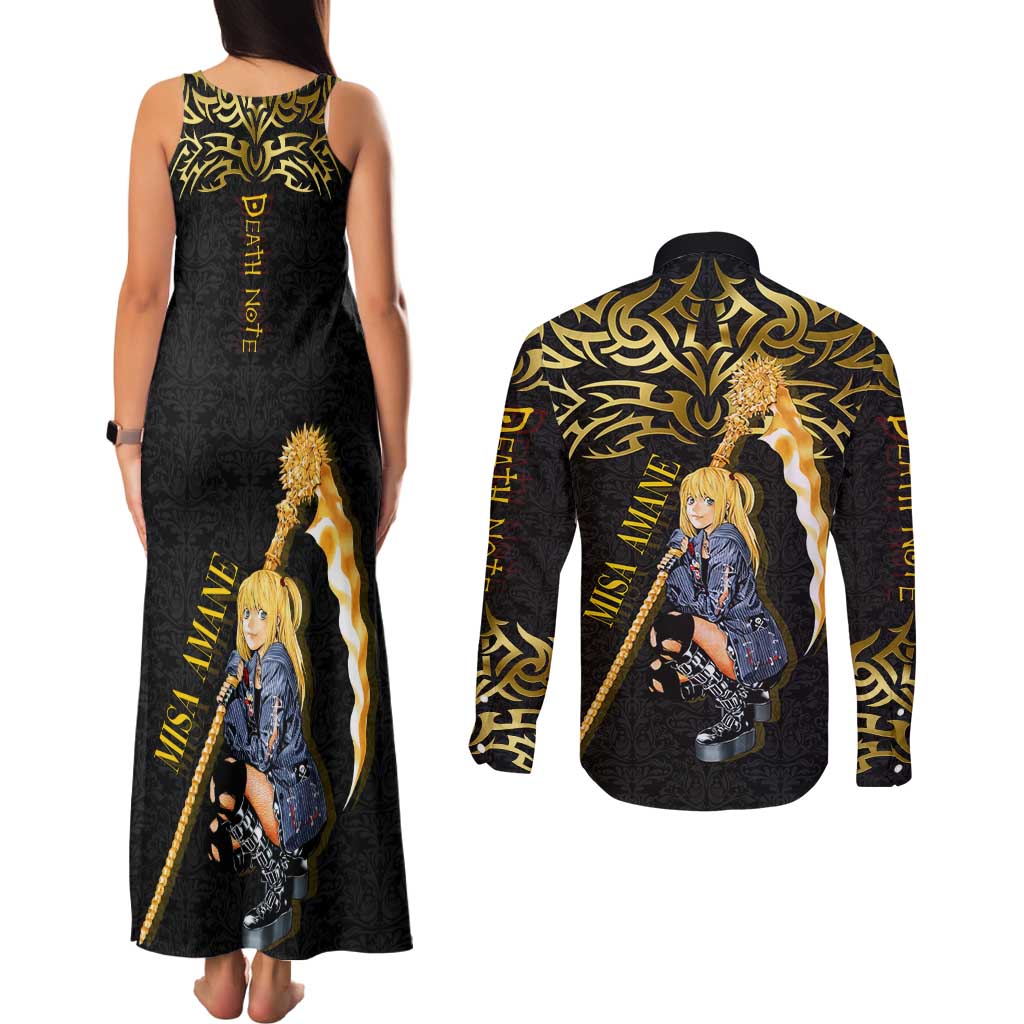Misa Amane Death Note Couples Matching Tank Maxi Dress and Long Sleeve Button Shirt Misa Amane from Death Note - Dark Diva with a Blade