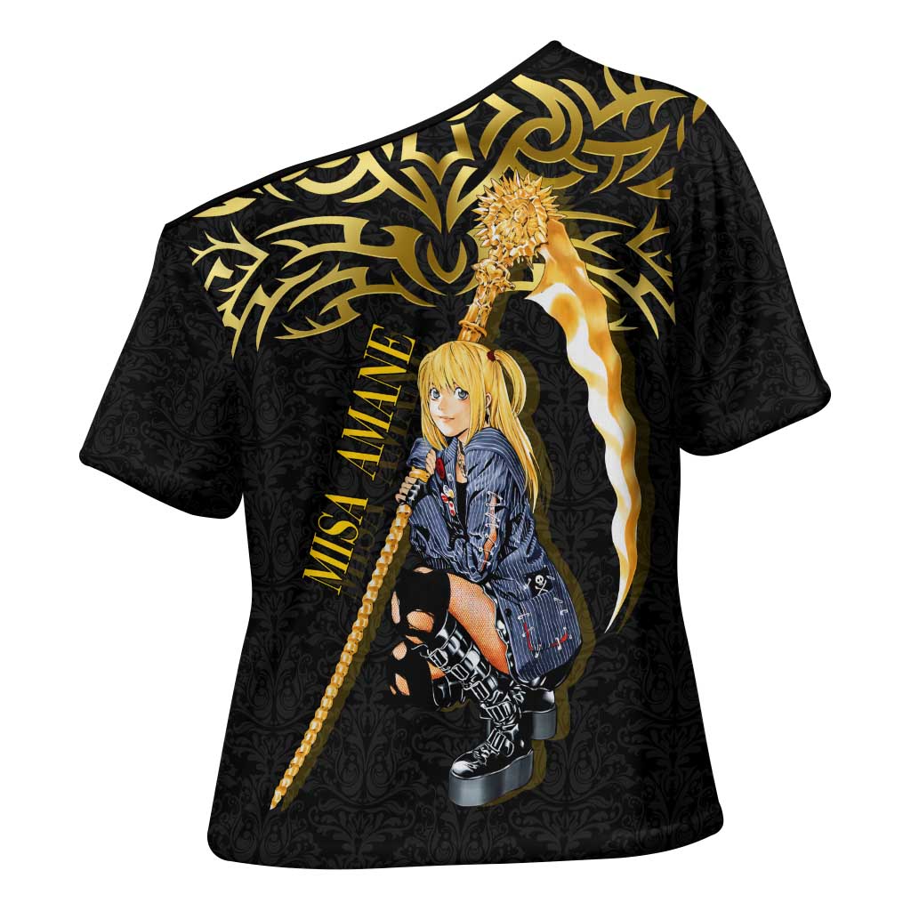 Misa Amane Death Note Cross Shoulder Shirt Misa Amane from Death Note - Dark Diva with a Blade