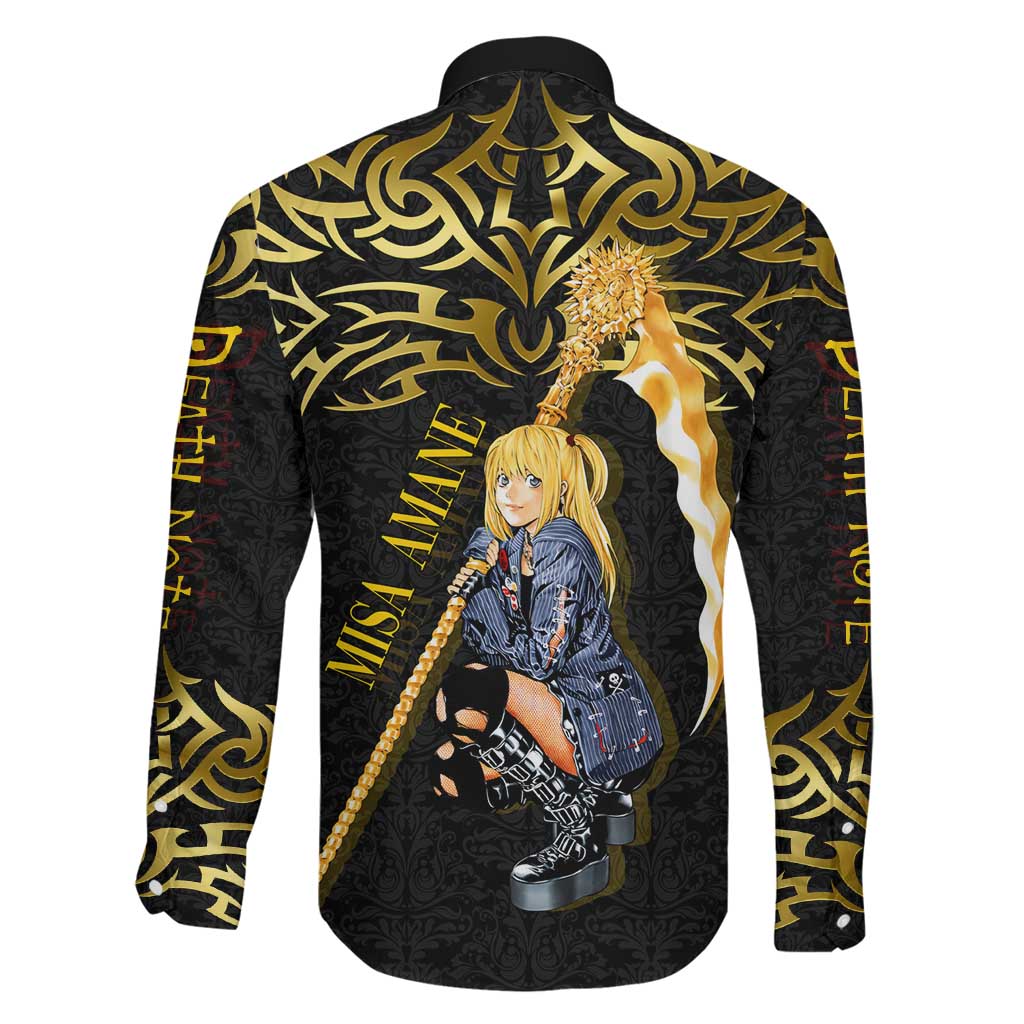 Misa Amane Death Note Family Matching Long Sleeve Bodycon Dress and Hawaiian Shirt Misa Amane from Death Note - Dark Diva with a Blade