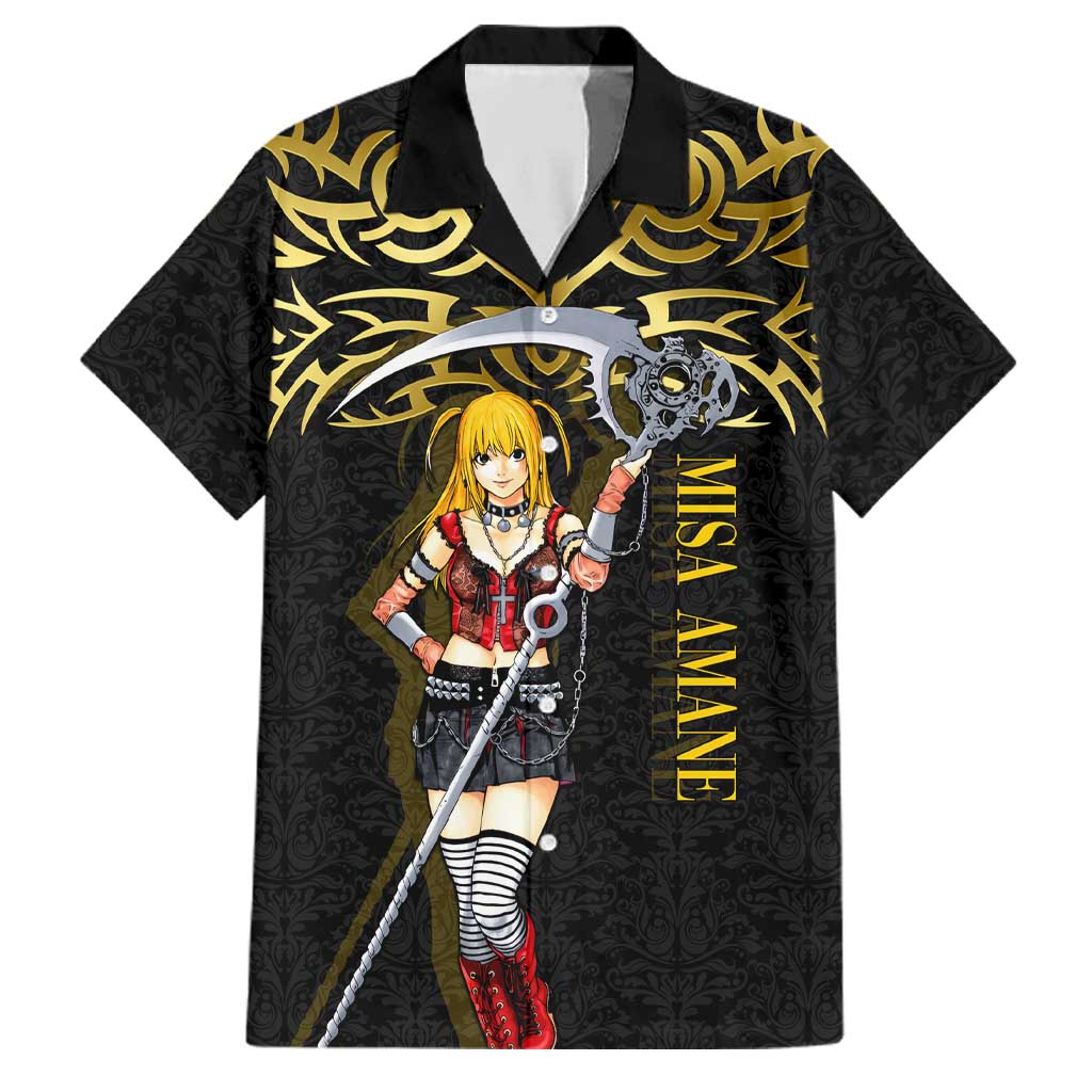 Misa Amane Death Note Family Matching Off Shoulder Short Dress and Hawaiian Shirt Misa Amane from Death Note - Dark Diva with a Blade