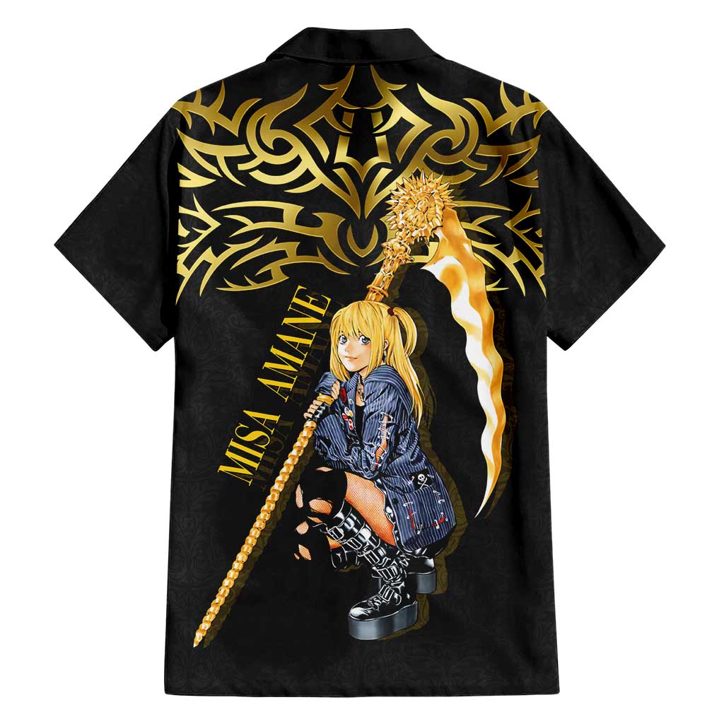 Misa Amane Death Note Family Matching Off Shoulder Short Dress and Hawaiian Shirt Misa Amane from Death Note - Dark Diva with a Blade