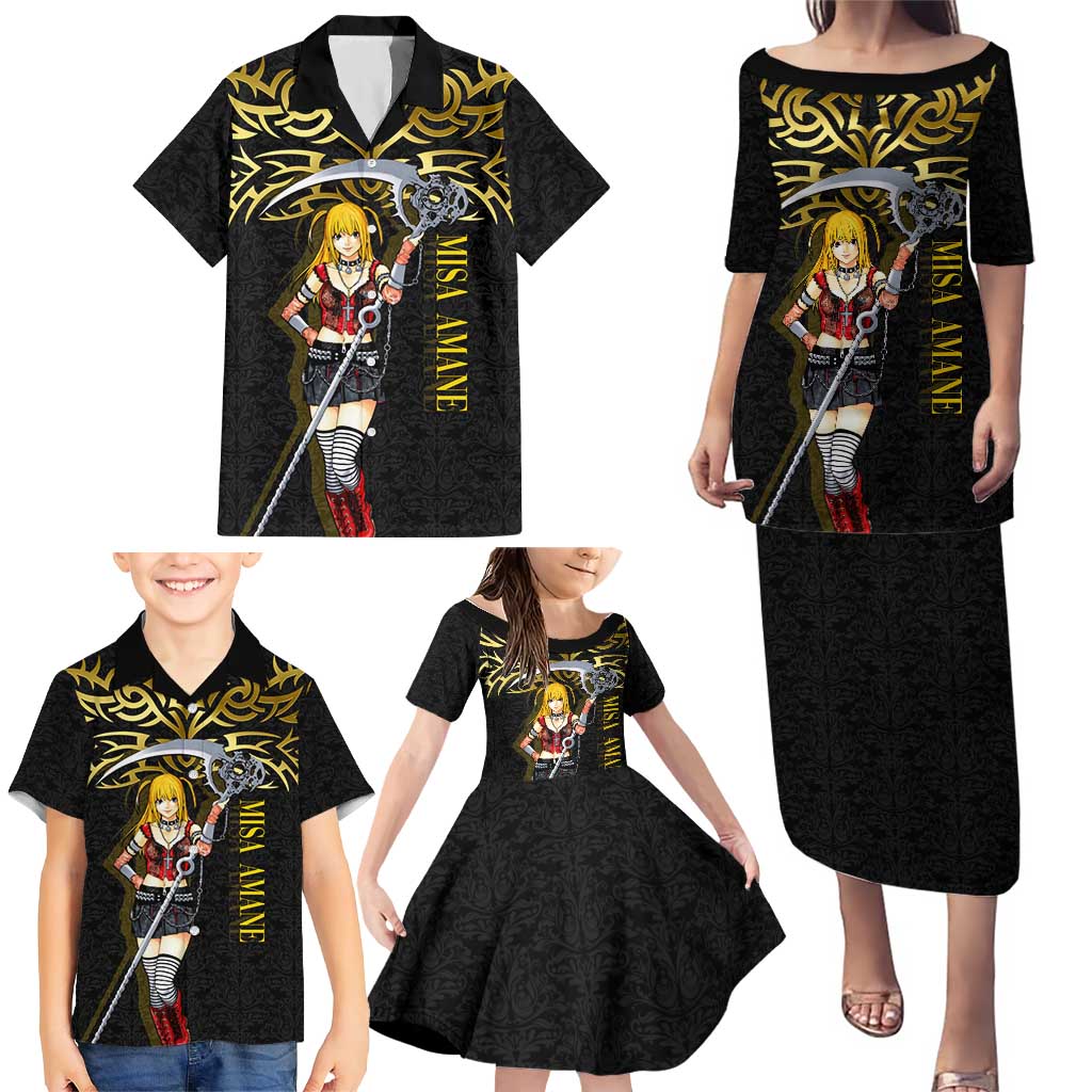 Misa Amane Death Note Family Matching Puletasi and Hawaiian Shirt Misa Amane from Death Note - Dark Diva with a Blade
